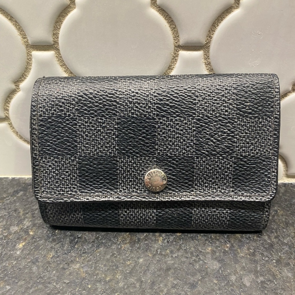 COPY - Louis Vuitton Black Damier Graphite Key Card Holder